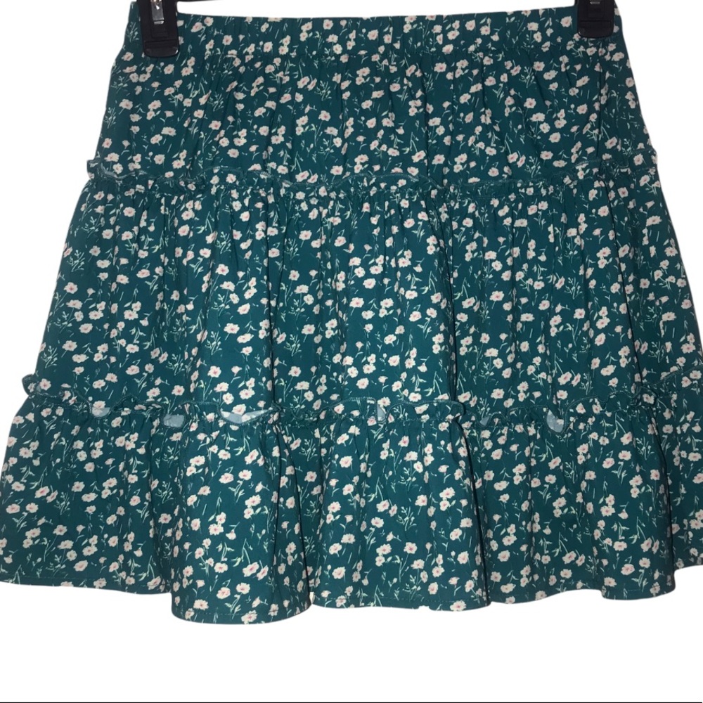 Ruffle Floral Print Skirt Women’s Small